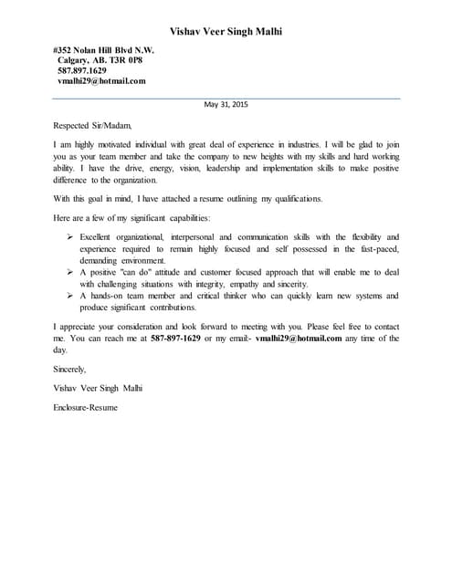 Cover Letter July 2015 | DOC