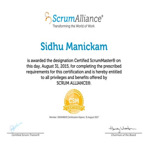 Scrum Master Certification | PDF