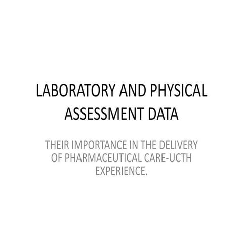 LABORATORY AND PHYSICAL ASSESSMENT DATA (1)