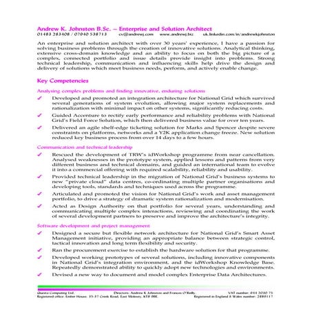 Andrew Johnston CV Feb 2017 Case Studies