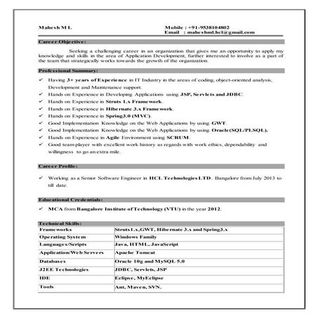Mahesh-HCL 3+yrs exp_Resume