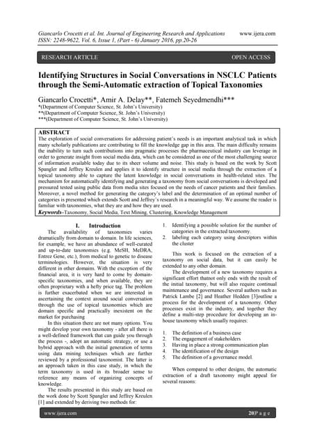Identifying Structures in Social Conversations in NSCLC Patients through the ...