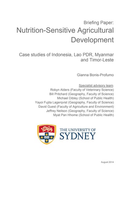 NutritionSensitiveAgriculture-Briefingpaper