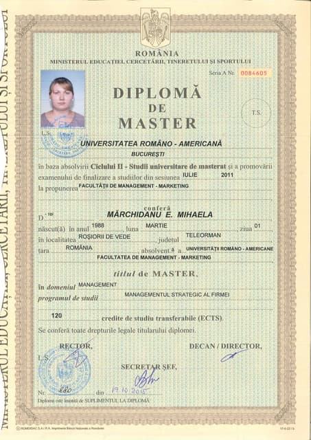 DIPLOMA DE MASTER-SCURTU | PDF