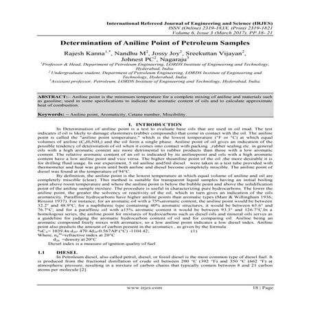 Determination of Aniline Point of Petroleum Samples