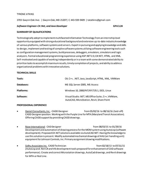 Current IT Software Eng for internship level | PDF