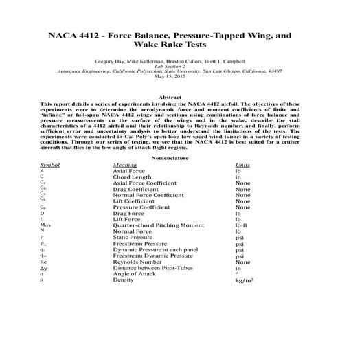 NACA 4412 Lab Report Final