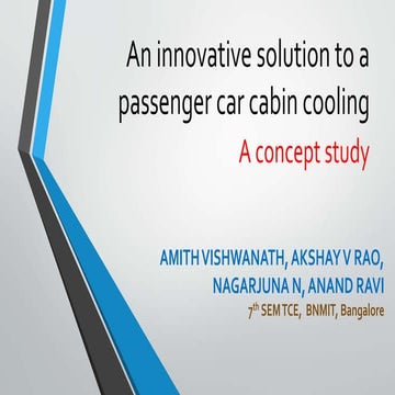 An innovative solution to a passenger car cabin