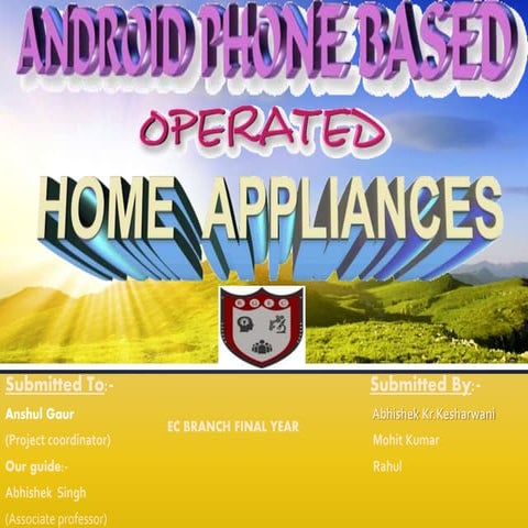 Project on android biased  home appliances