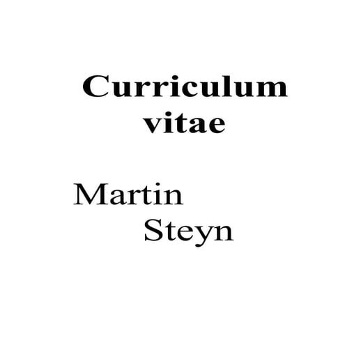 Curriculum vitae