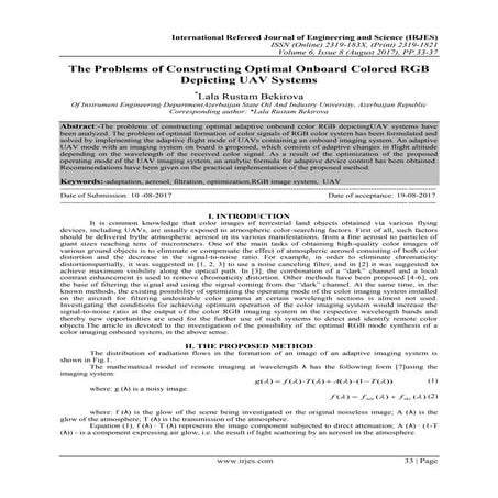 The Problems of Constructing Optimal Onboard Colored RGB Depicting UAV Systems