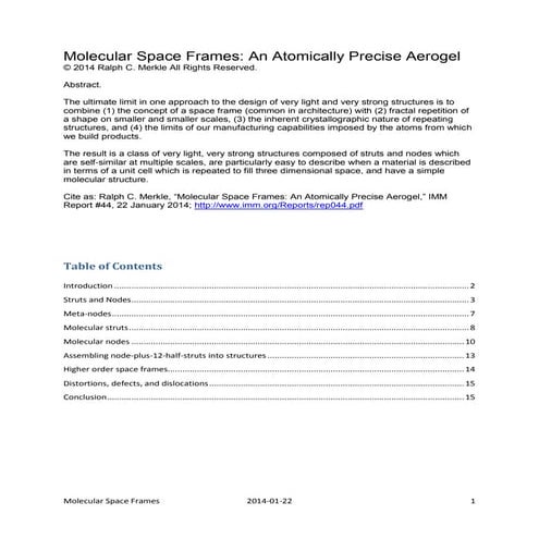 Molecular Space FramesV1 2