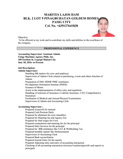 marites resume