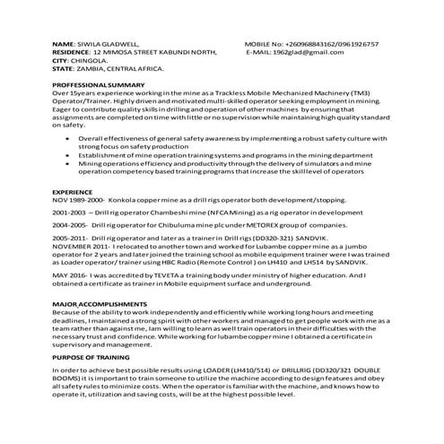 GLAD CV - (DUTIES) - Copy