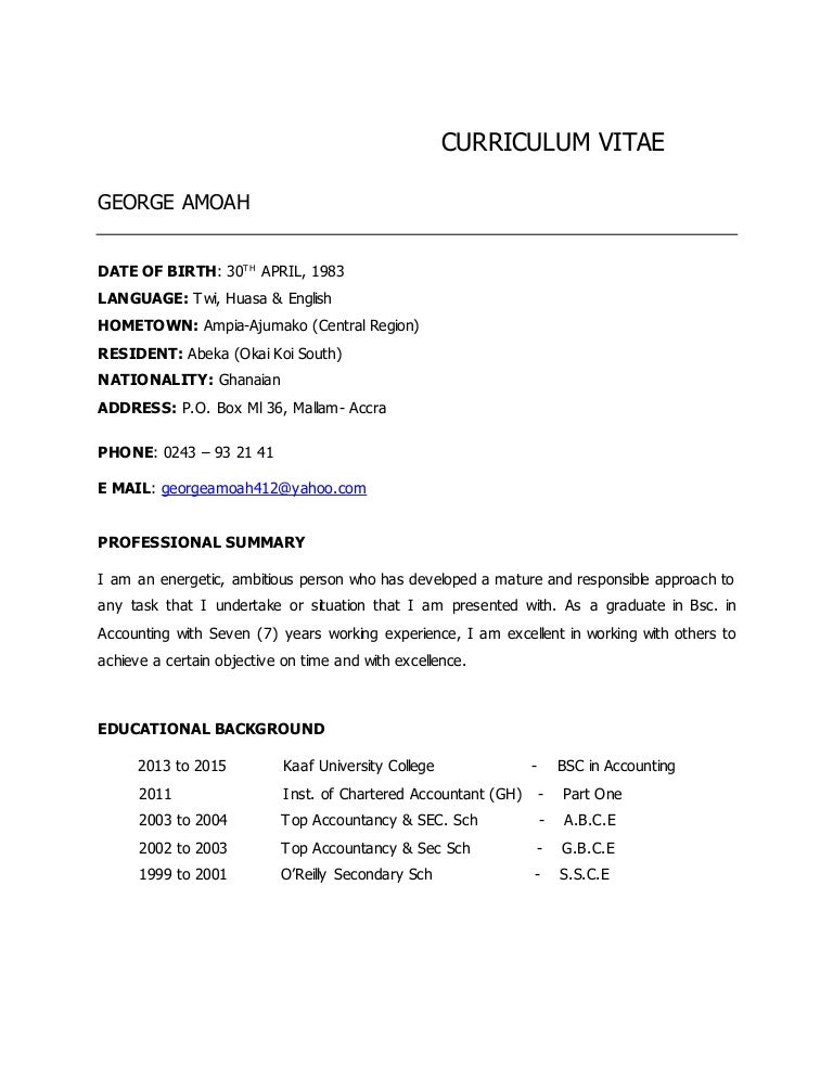 Curriculum vitae tipologie picture