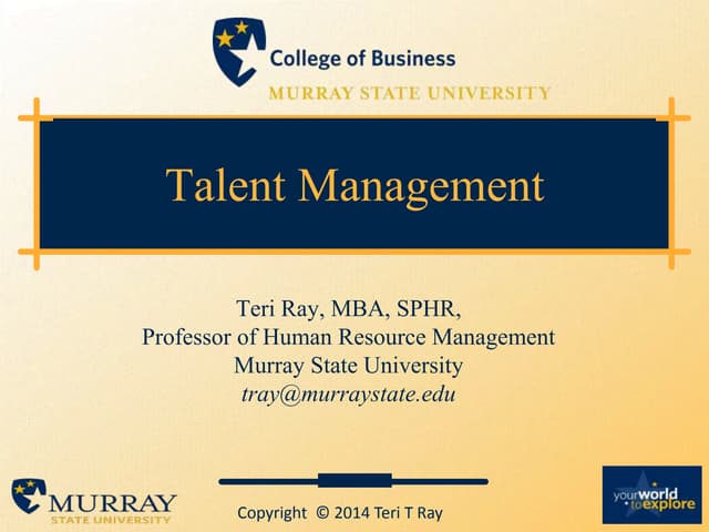 Human Capital and Talent Management