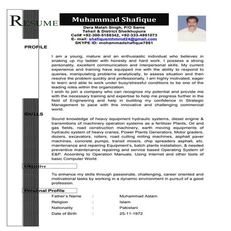 Muhammad sajid jahangir cv doc. | DOCX