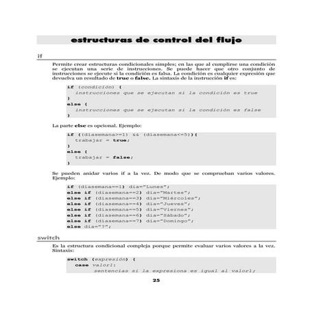 Estructuras de control en Java | PPT