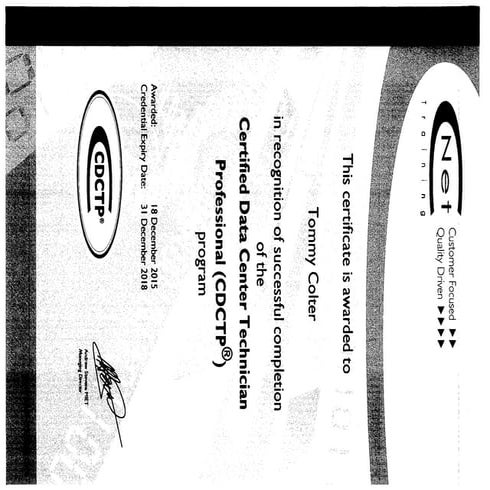 CNET CDCTP Tommy Colter | PDF