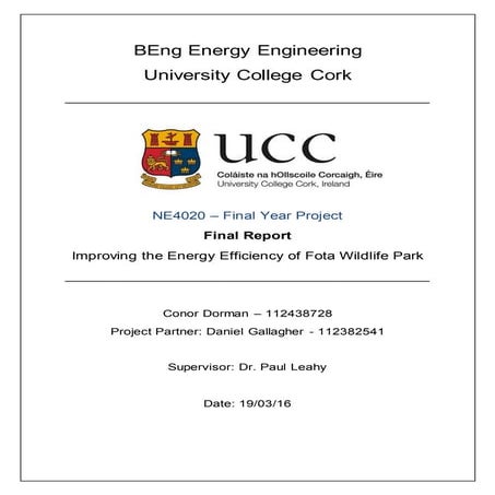 Improving the Energy Efficiency of Fota Wildlife Park