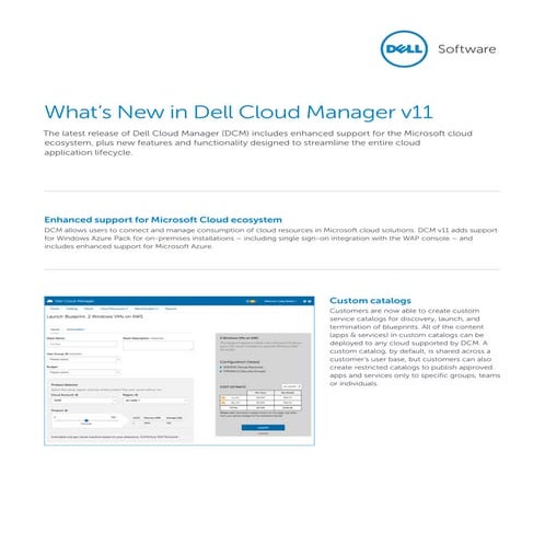 DCM v11 Whats New Datasheet