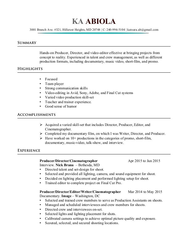 resume profession gaffer resume