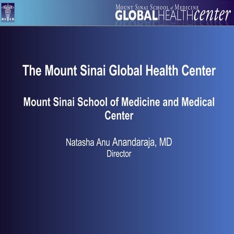Global Health Education—Global Health Programs: Sigrid Hahn