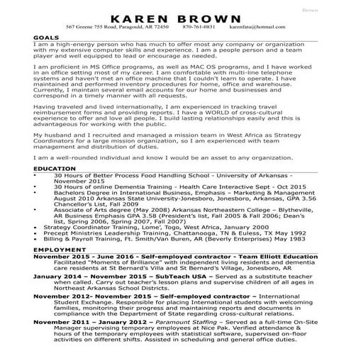 01Karen Brown ResumeUpdated 01 2017-