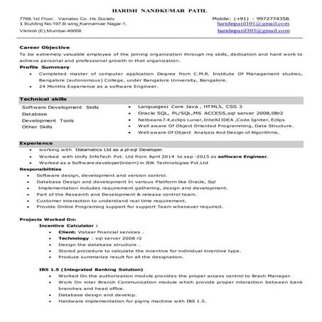 Harish_CV_Software Engineer-2013