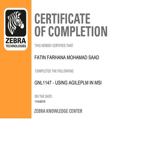 Certificate