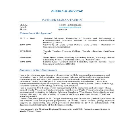 Patrick Maraa Tachin's Resume_15_04_16