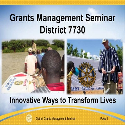 Rotary Grants Management Seminar 2015 February