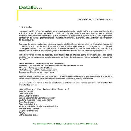 presentacion detalle 2016