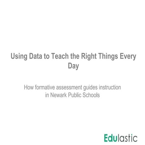 Using Formative Assessment Data at NPS