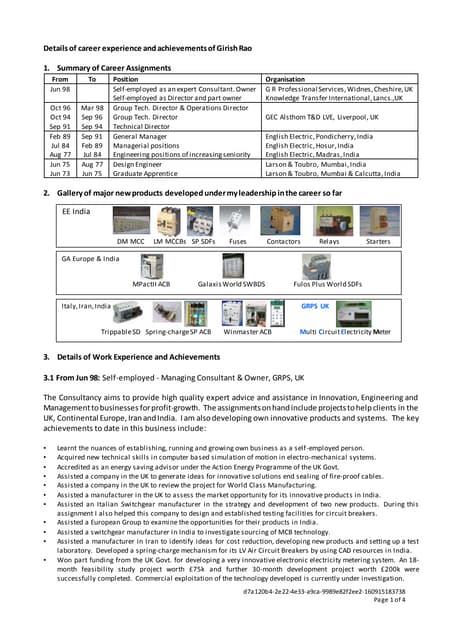 Girish Rao Career Details Rev 16