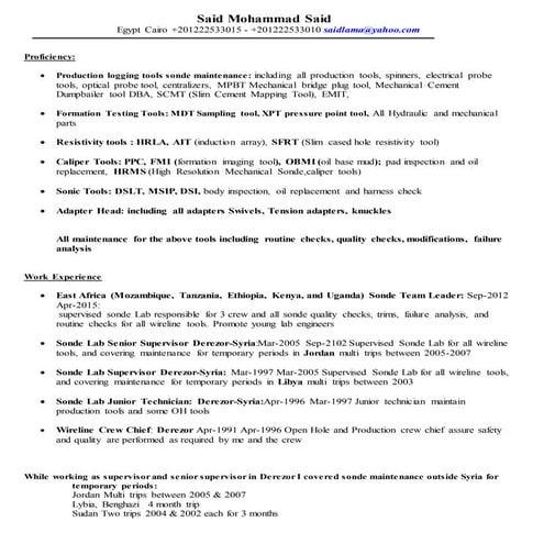 Gaz Trainer.Assessor Profile | DOCX