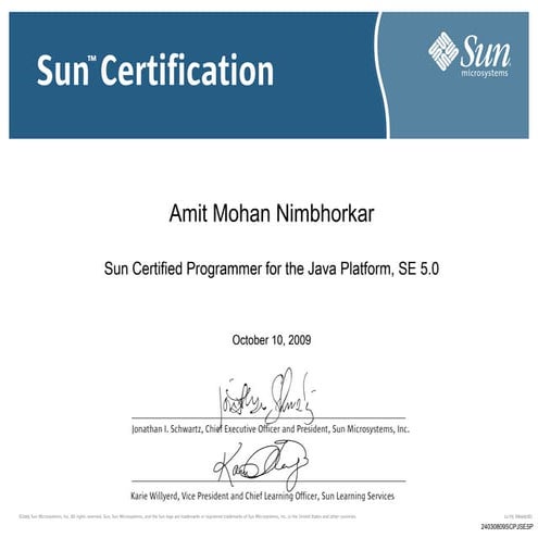 SunCertificate