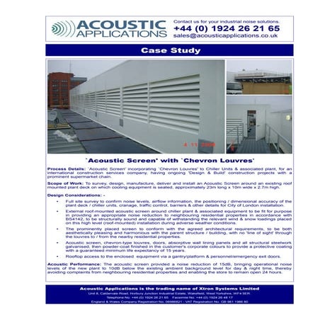 C4706 Case Study - Acoustic Screen with Chevron Louvres