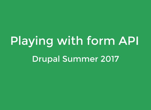 D8 Form api