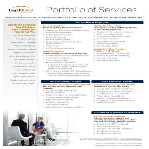 Portfolio of Services -