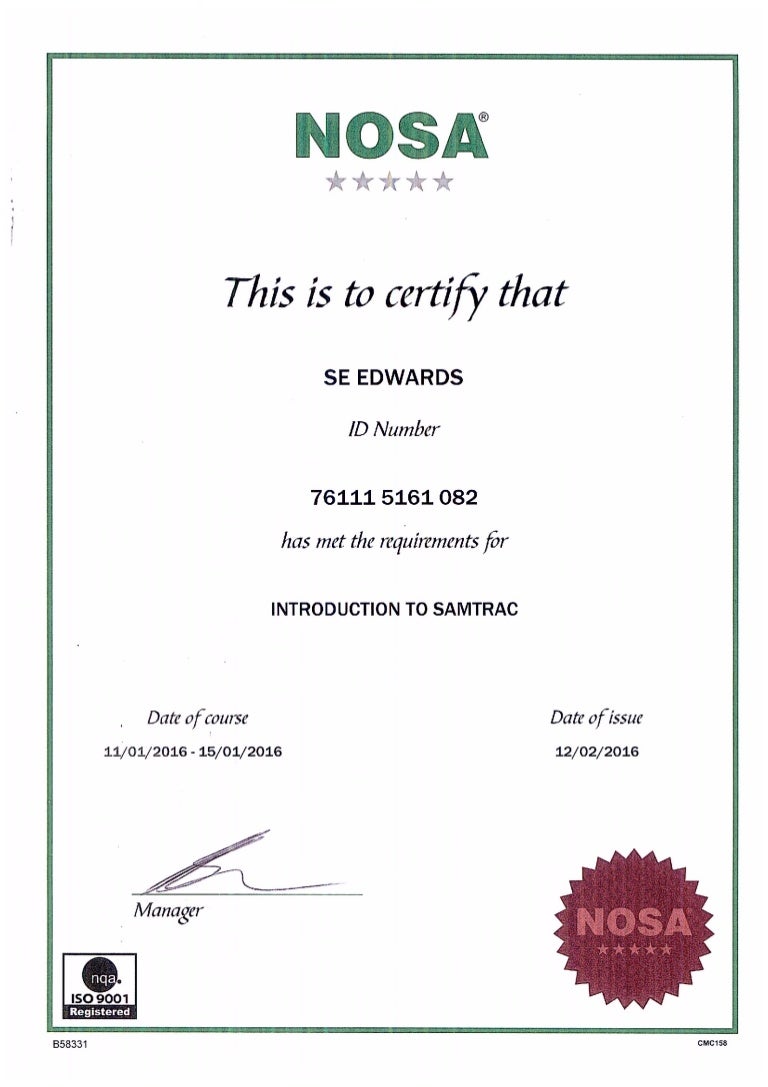 NOSAIntroduction To SAMTRAC NOSAIntroduction To SAMTRAC