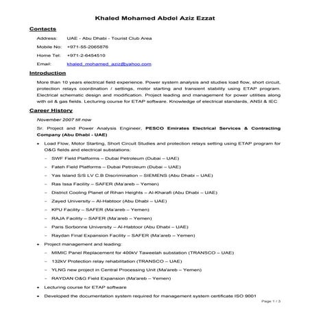 Khaled Abdel Aziz C.V