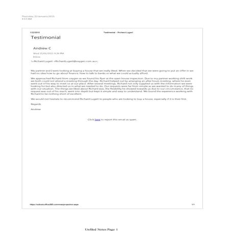 Testimonial - Andrew C