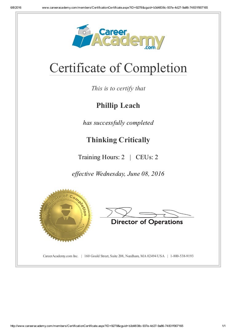 Critical thinking course online free picture