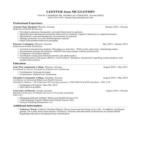 LeEster's final resume