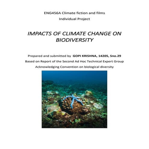 Impact of climate change on biodiversity | PPTX