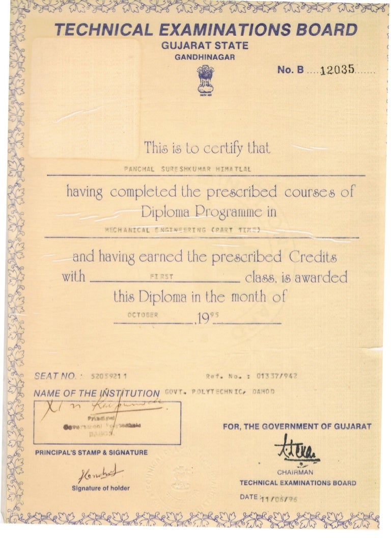 DME CERTIFICATE
