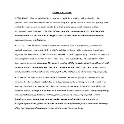 Special Needs Portfolio 1