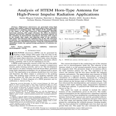 13. Analysis of Half TEm horn type antenna for High power Impulse radiation a...