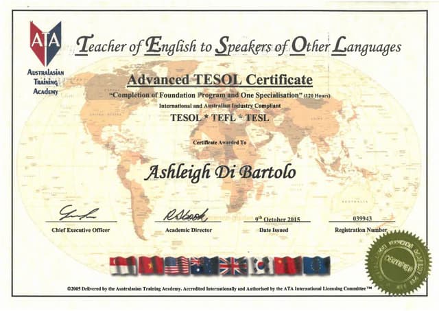Advanced TESOL Certificate PPT Advanced TESOL Certificate PPT
